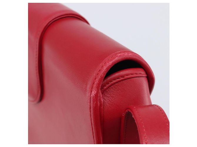 Autre Marque Saint Laurent Kate Shoulder Bag Leather Red Gold Auth 208231A - Jerrillo - vista 17