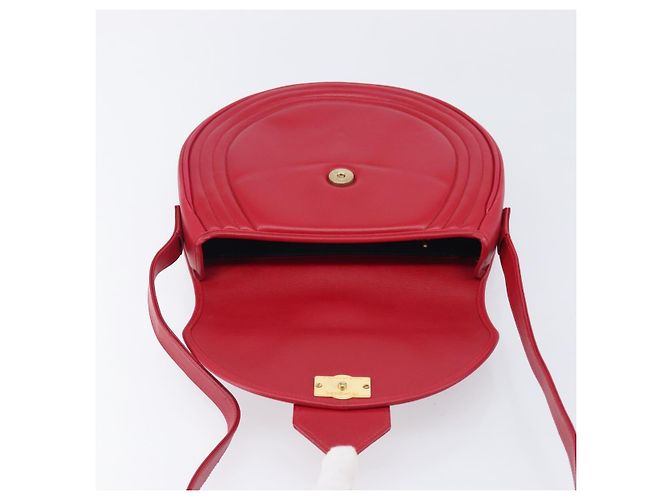 Autre Marque Saint Laurent Kate Shoulder Bag Leather Red Gold Auth 208231A - Jerrillo - vista 19