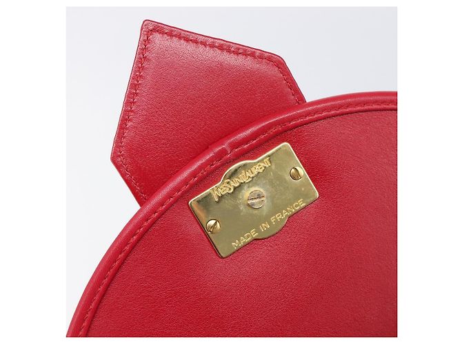 Autre Marque Saint Laurent Kate Shoulder Bag Leather Red Gold Auth 208231A - Jerrillo - vista 20
