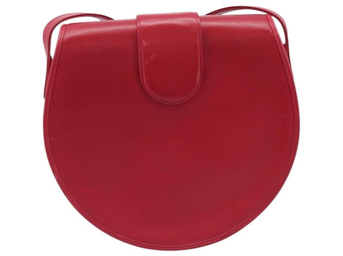 Autre Marque Saint Laurent Kate Shoulder Bag Leather Red Gold Auth 208231A - Jerrillo - vista 3