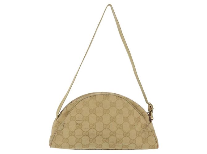 GUCCI GG Canvas Shoulder Bag Beige Gold 90781 Auth 208203 - Jerrillo - vista 3