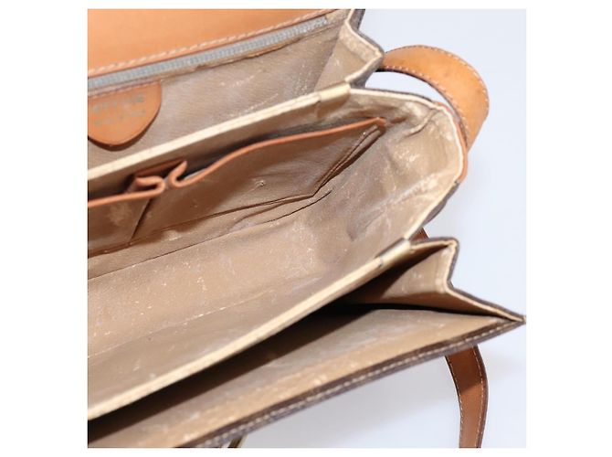 Céline CELINE Macadam Canvas Horse Carriage Bag PVC Leather Brown Gold Auth 208243 - Jerrillo - vista 18