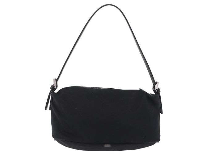 FENDI Accessory Pouch Cotton jersey Black Silver Auth 208245A - Jerrillo - vista 3