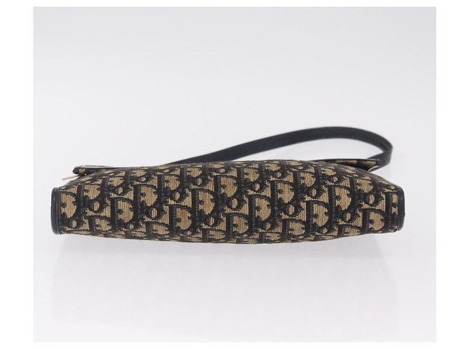 Christian Dior Trotter Canvas Shoulder Bag Navy Gold Auth 208265 - Jerrillo - vista 12