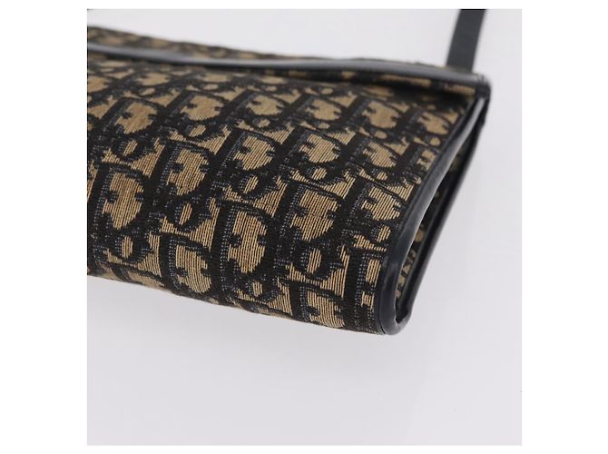 Christian Dior Trotter Canvas Shoulder Bag Navy Gold Auth 208265 - Jerrillo - vista 14