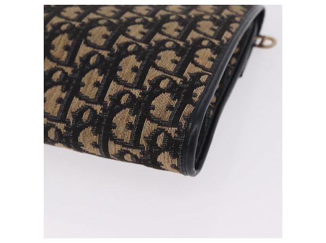 Christian Dior Trotter Canvas Shoulder Bag Navy Gold Auth 208265 - Jerrillo - vista 16