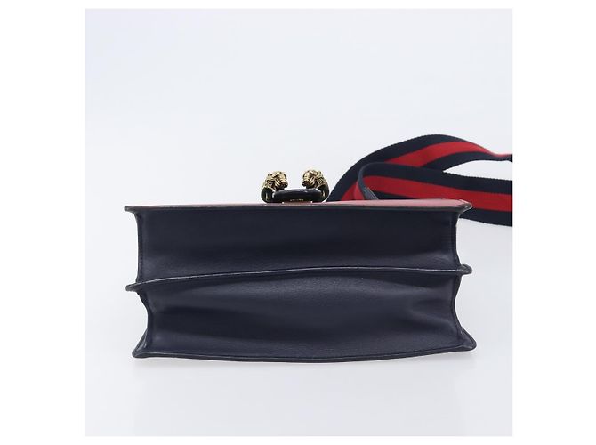 GUCCI Dionysos Bamboo Sherry Line Bag Leather 2way Navy 448075 Auth 208278M - Jerrillo - vista 14