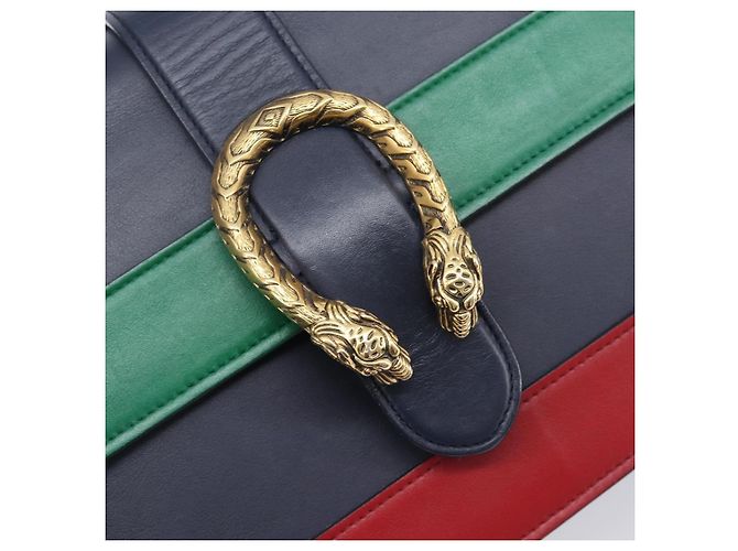 GUCCI Dionysos Bamboo Sherry Line Bag Leather 2way Navy 448075 Auth 208278M - Jerrillo - vista 20