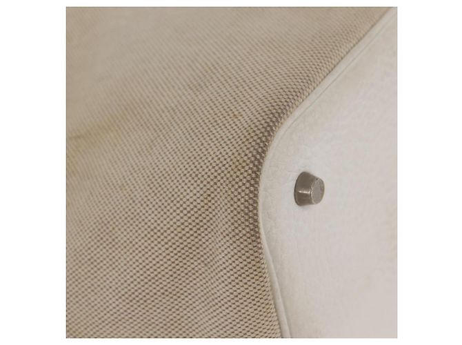 Hermès HERMES Picotan MM Bolsa de Mão Canvas Beige Silver Auth 208376 - Jerrillo - vista 13