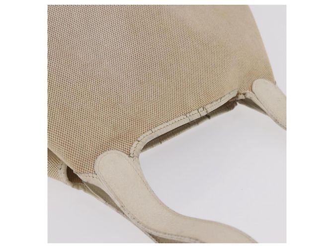 Hermès HERMES Picotan MM Bolsa de Mão Canvas Beige Silver Auth 208376 - Jerrillo - vista 7