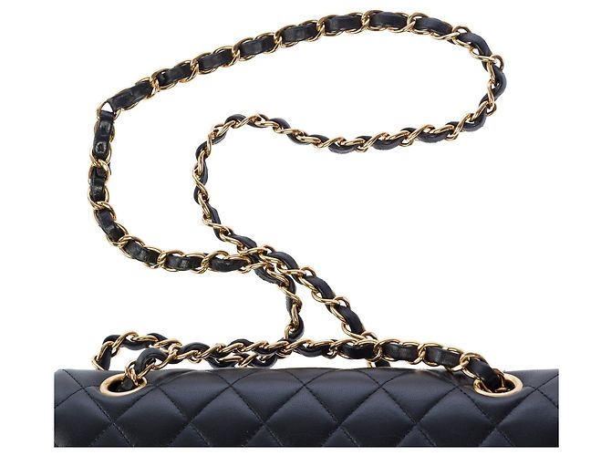 Sac CHANEL Timeless/Classique en Cuir Noir - 104068 - vue 10