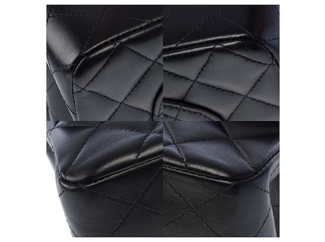 Sac CHANEL Timeless/Classique en Cuir Noir - 104068 - vue 12