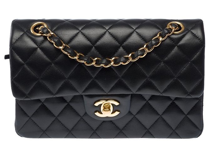 Sac CHANEL Timeless/Classique en Cuir Noir - 104068 - vue 14