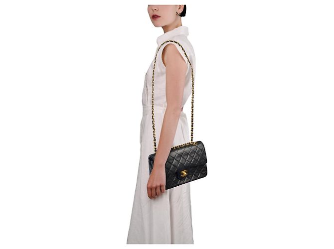 Borsa CHANEL Timeless/Classique in Pelle Nera - 104059 - vista 13
