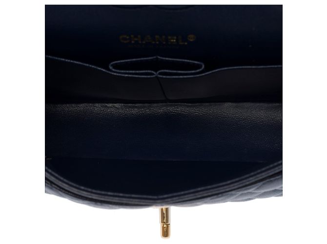Borsa CHANEL Timeless/Classique in Pelle Blu Navy - 104049 - vista 9