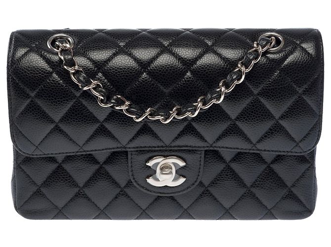 CHANEL Timeless/Classique Tasche aus schwarzem Leder - 104048 - Ansicht 3