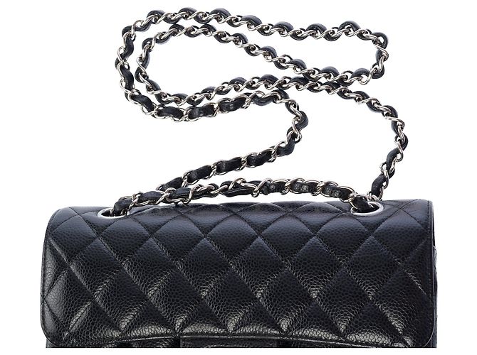 CHANEL Timeless/Classique Tasche aus schwarzem Leder - 104048 - Ansicht 9