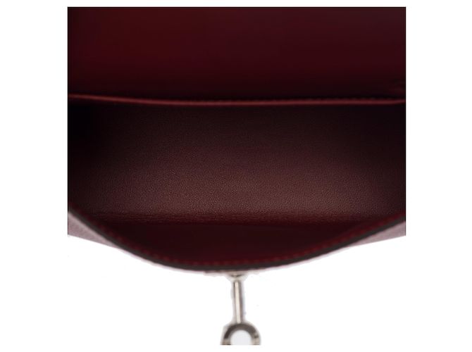 Hermès Sac HERMES Kelly Mini en Cuir Rouge - 104072 - vue 10