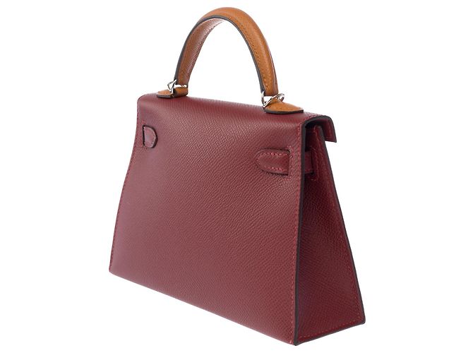 Hermès Sac HERMES Kelly Mini en Cuir Rouge - 104072 - vue 2