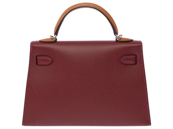 Hermès Sac HERMES Kelly Mini en Cuir Rouge - 104072 - vue 6
