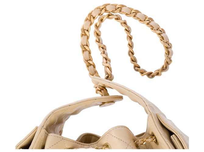 Borsa CHANEL in Pelle Beige - 104054 - vista 10