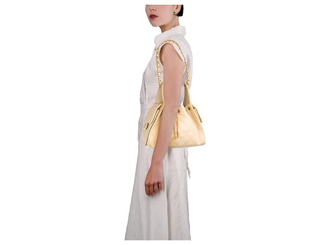 Borsa CHANEL in Pelle Beige - 104054 - vista 13