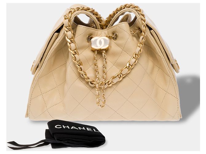 Borsa CHANEL in Pelle Beige - 104054 - vista 2