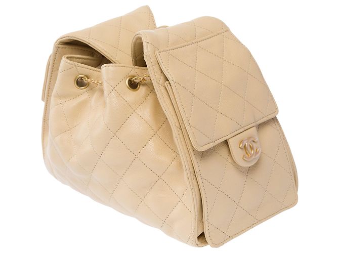 Borsa CHANEL in Pelle Beige - 104054 - vista 6