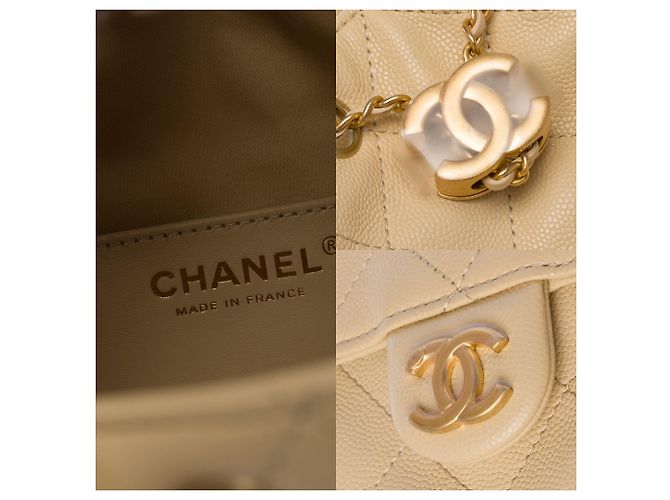 Borsa CHANEL in Pelle Beige - 104054 - vista 7