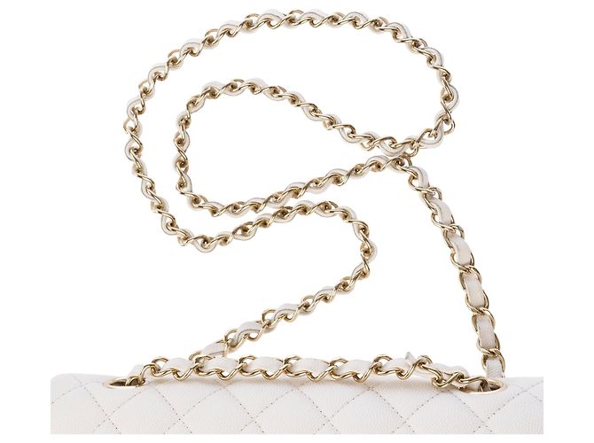 Borsa CHANEL Timeless/Classique in Pelle Bianca - 104050 - vista 10