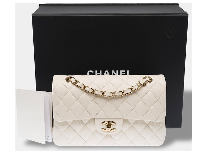 Borsa CHANEL Timeless/Classique in Pelle Bianca - 104050 - vista 3