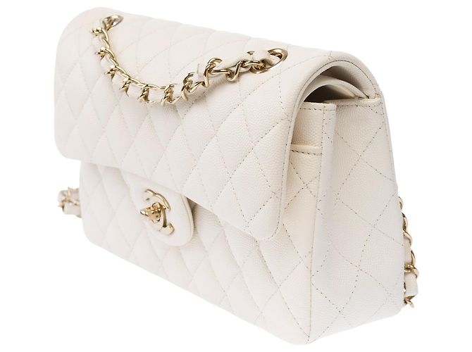 Borsa CHANEL Timeless/Classique in Pelle Bianca - 104050 - vista 4