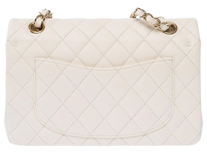 Borsa CHANEL Timeless/Classique in Pelle Bianca - 104050 - vista 6