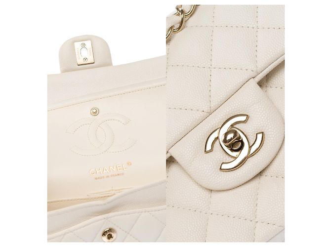 Borsa CHANEL Timeless/Classique in Pelle Bianca - 104050 - vista 7