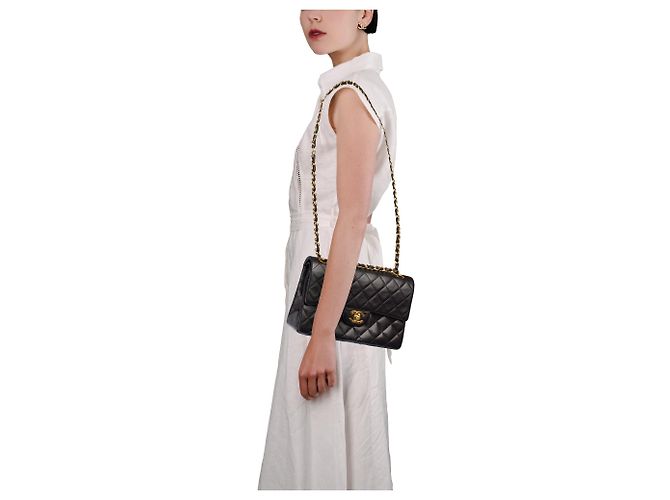 Borsa CHANEL Timeless/Classique in Pelle Nera - 104066 - vista 13
