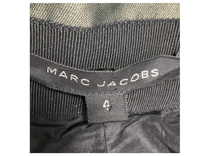 Saia de cetim de seda verde oliva Marc Jacobs com detalhe de laço - vista 4
