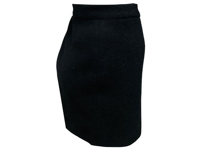 Minifalda de tweed de lana negra Alessandra Rich - vista 2