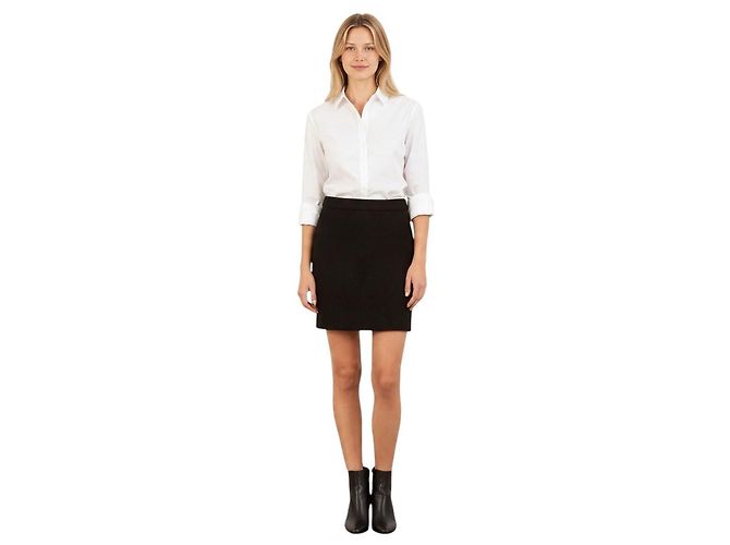 Minifalda de tweed de lana negra Alessandra Rich - vista 6