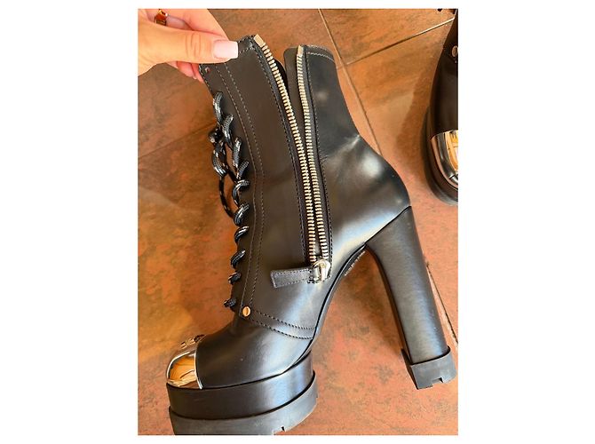 Casadei Stivaletti platform in pelle nera - vista 4