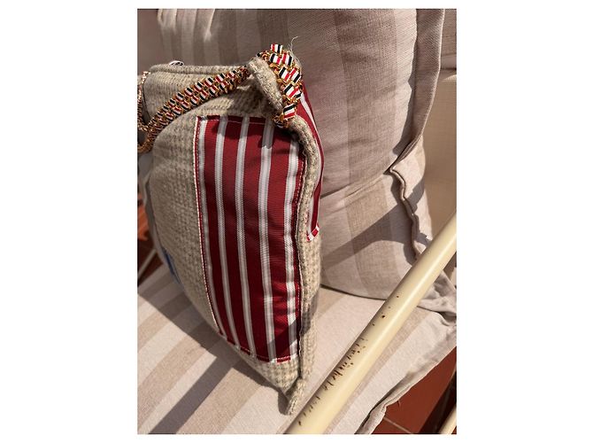 Thom Browne Pillow Clutch Patchwork en lana Prince de Gales - vista 4
