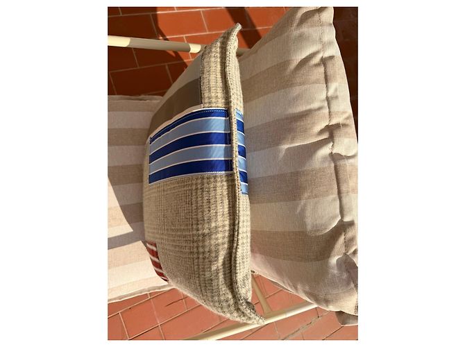Thom Browne Pillow Clutch Patchwork en lana Prince de Gales - vista 5