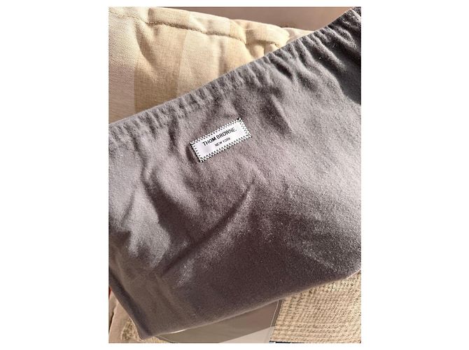 Thom Browne Pillow Clutch Patchwork en lana Prince de Gales - vista 8