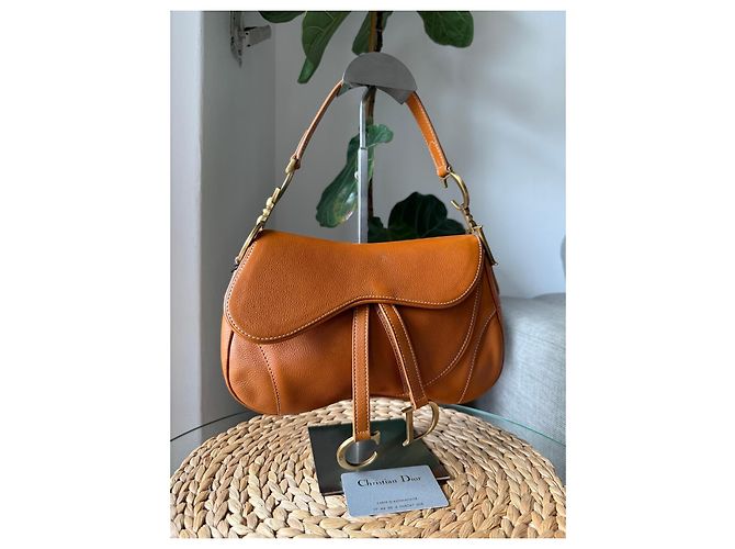 Bolsa Dior Saddle em couro castanho - vista 13