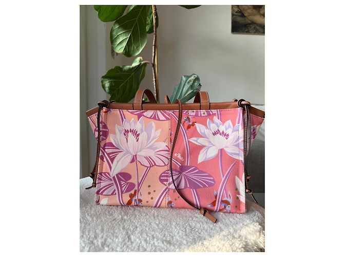 Borsa Loewe Paula's Ibiza in tela stampata floreale - vista 5
