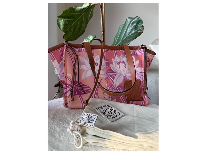 Borsa Loewe Paula's Ibiza in tela stampata floreale - vista 9