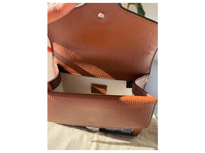 Gucci Dionysus Borsa Piccola in Denim GG Supreme e Pelle Marrone - vista 4