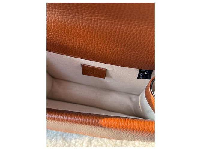 Gucci Dionysus Borsa Piccola in Denim GG Supreme e Pelle Marrone - vista 7