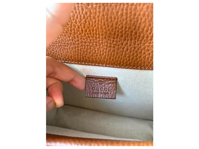 Gucci Dionysus Borsa Piccola in Denim GG Supreme e Pelle Marrone - vista 8
