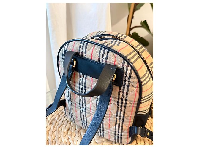 Zaino Burberry in tela Check - vista 3