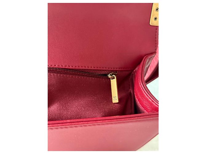 Chanel Boy Tasche Rotes Leder - Ansicht 12